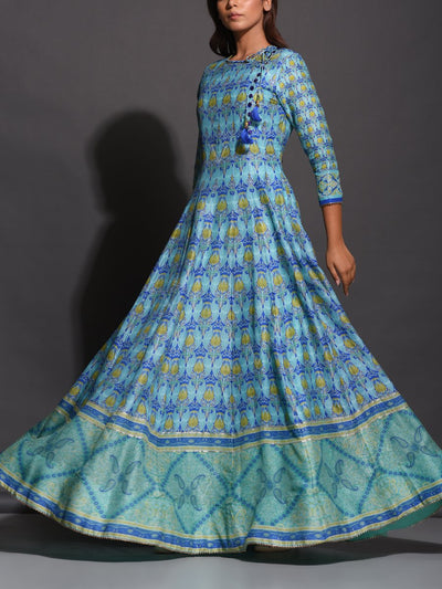 Anarkali, Anarkalis, Gown, Gowns, Traditional, Traditional outfit, Traditional wear, Printed, Silk, Silk gown, Silk anarkali, Light weight