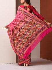 Pink Georgette Zari Saree