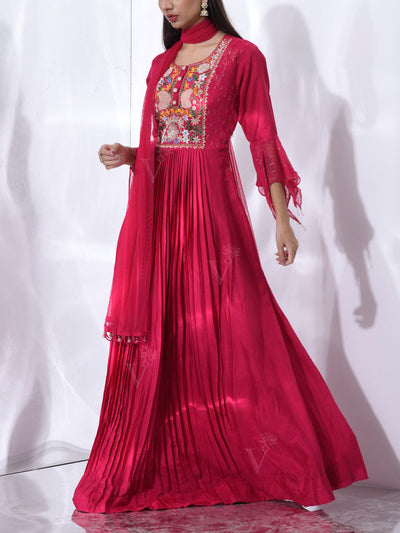 Rani Pink Dola Silk Gown