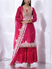 Rani Pink Chanderi Suit Set