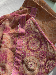 Onion Pink Vasani Silk Dress Material