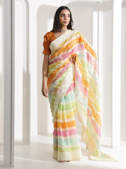 Multi Color Organza Saree