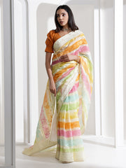 Multi Color Organza Saree