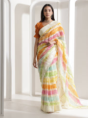 Multi Color Organza Saree