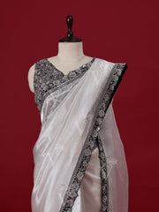 Grey Tissue Saree