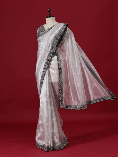 Grey Tissue Saree