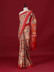 Red Silk Silk Double Ikat Patola Saree