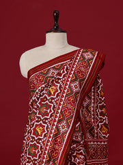 Maroon Silk Silk Double Ikat Patola Saree