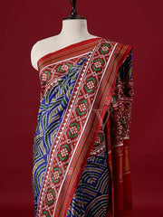 Blue Silk Printed saree