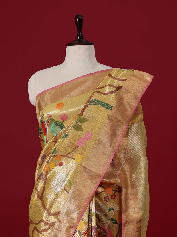 Beige Handloom Saree