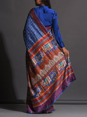 Blue Vasansi Silk Printed Saree