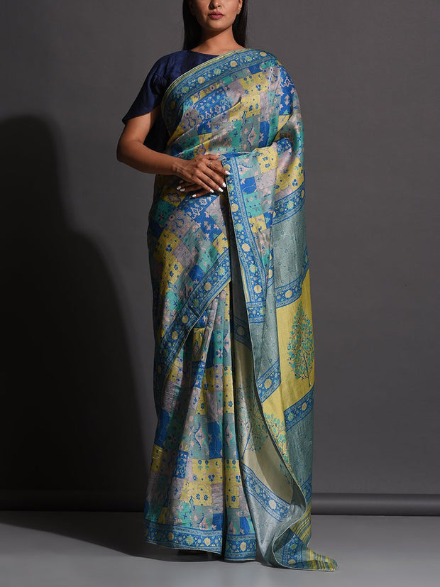 Saree, Sarees, Printed, Highlighted, Light weight, Casual wear, Traditional, Traditional wear, Traditional outfit, Silk saree, Silk