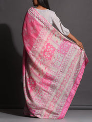 Pink Vasansi Silk Printed Saree