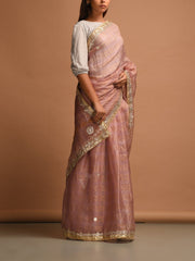 Beige Kota Silk Gotta Patti Saree