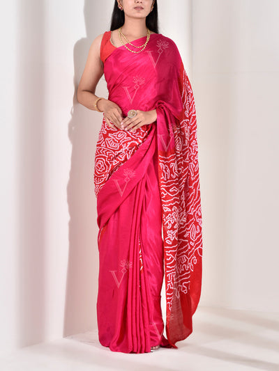 Rani Gazzi Pure Silk Bandhani Saree