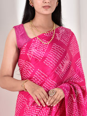 Rani Gazzi Pure Silk Bandhani Saree