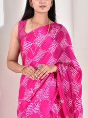 Rani Gazzi Pure Silk Bandhani Saree