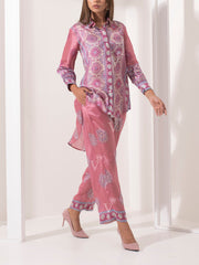 Dust Pink Silk Pant Set