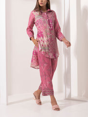 Misty Pink Silk Pant Set