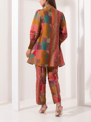 Multi Color Silk Pant Set