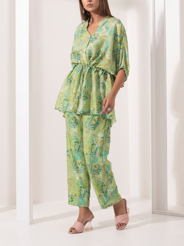 Spring Green Silk Co ord Set