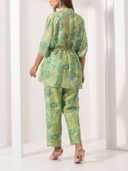 Spring Green Silk Co ord Set