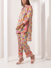 Muti Color Silk Pant Set