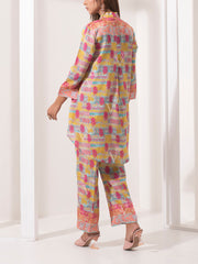 Muti Color Silk Pant Set