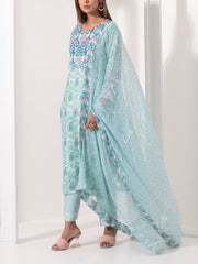 Baby Blue Silk Suit Set