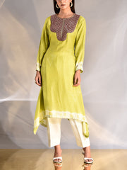 _label_New, DD35, MTO, RK,  Green kurta , silk kurta