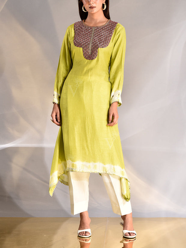 _label_New, DD35, MTO, RK,  Green kurta , silk kurta