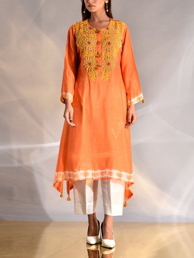 _label_New, DD35, MTO, RK,  Orange kurta , kurta and pant set