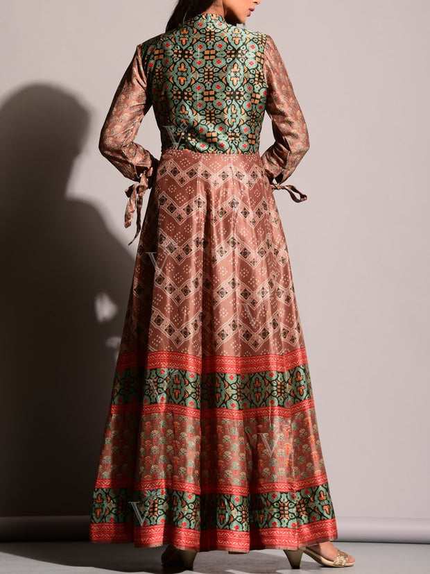 Brown Vasansi Silk Gown