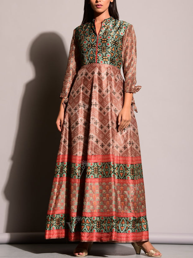 Brown Vasansi Silk Gown