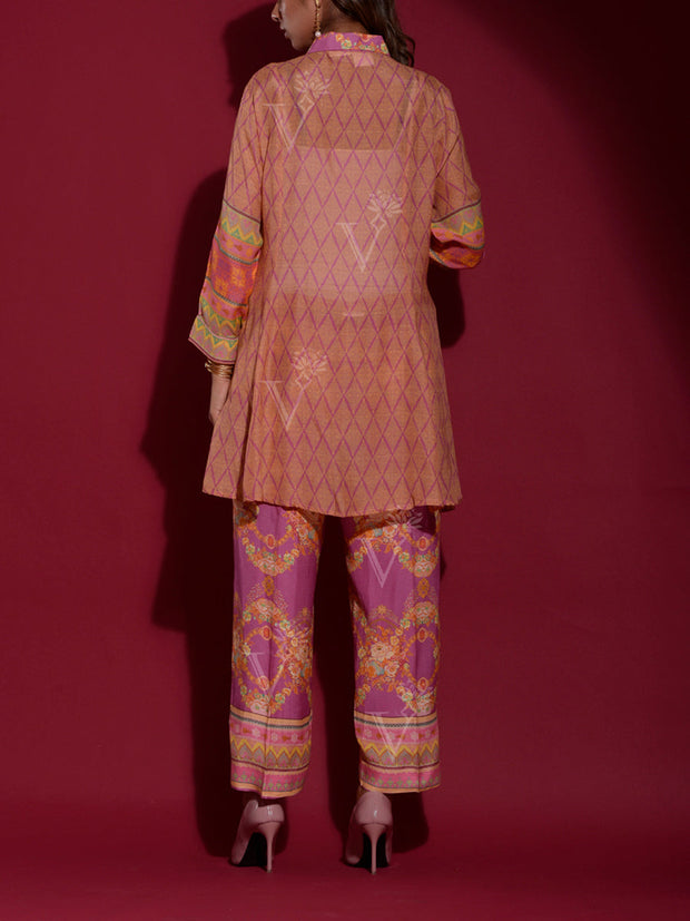 Pink Vasansi Silk Printed Co-ord Set