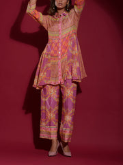 Pink Vasansi Silk Printed Co-ord Set