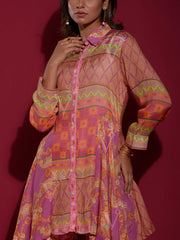 Pink Vasansi Silk Printed Co-ord Set