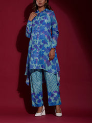 Blue Vasansi Silk Printed Co-ord Set