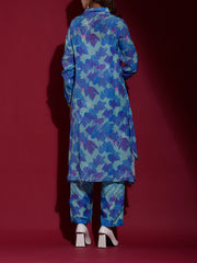 Blue Vasansi Silk Printed Co-ord Set