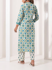 Blue Cotton Suit Set