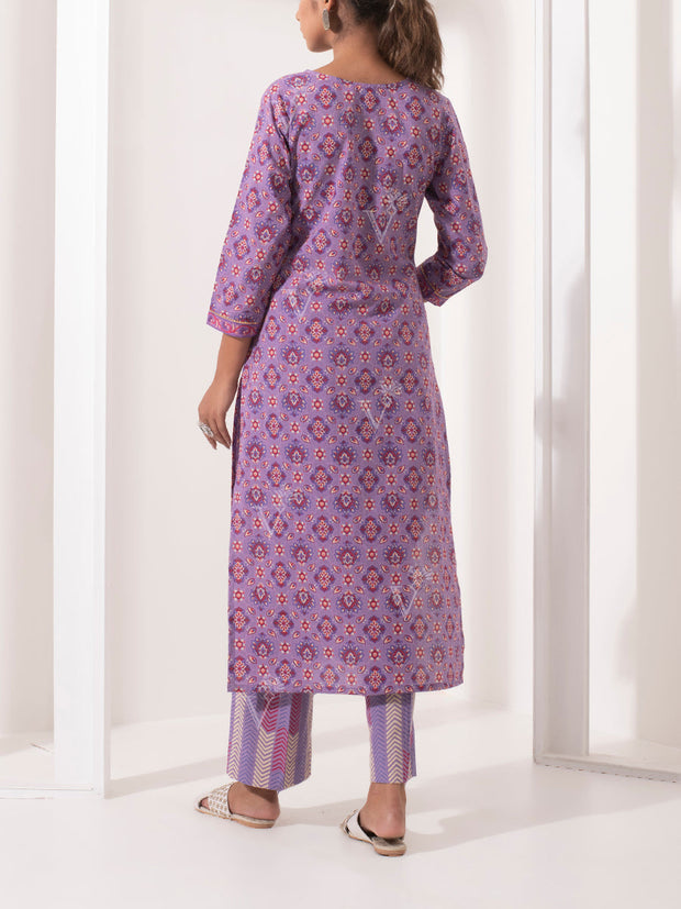 Lilac Cotton Suit Set