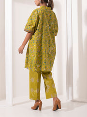 Olive Green Kaftan Pant Set