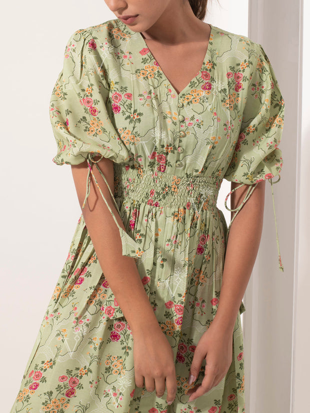 Tea Green Midi Dress