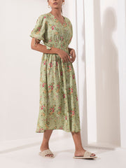 Tea Green Midi Dress