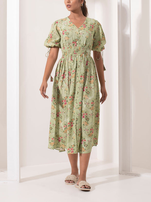 Tea Green Midi Dress