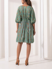 Sage Green Knee Length Dress