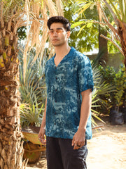 Beach Tiger  Hawaiin Collar OS Shirt For Men