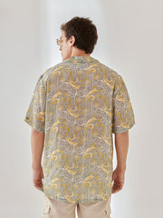 Dawn Chorus Oversize Hawaiian Collar Shirt