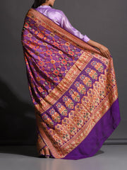 Light Purple Georgette Zari Saree