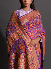 Light Purple Georgette Zari Saree